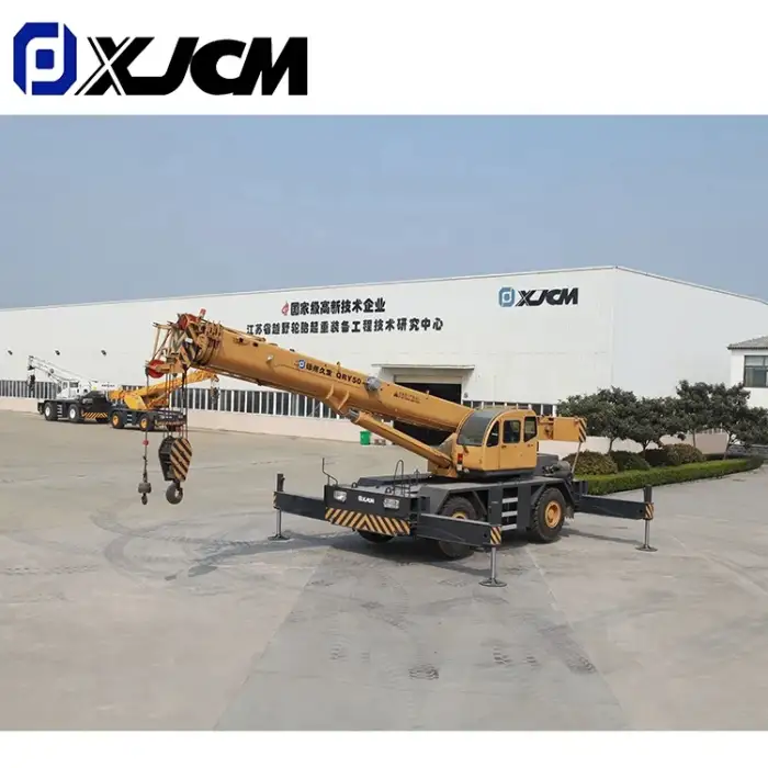 4 Wheels 50 ton RT Series Mobile Construction Hydraulic mounted Terrain Rough  Crane