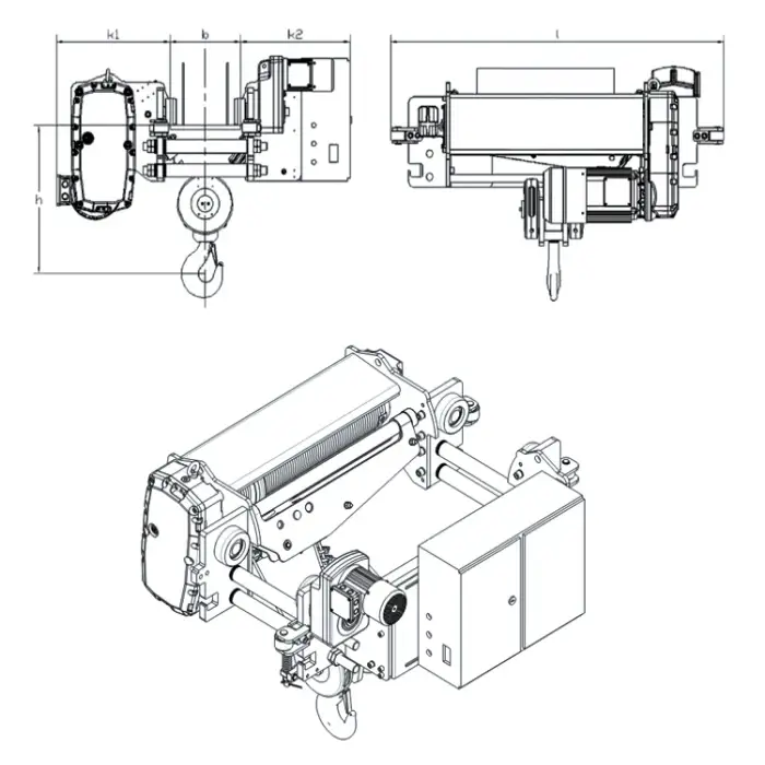 1ton 3ton 5ton 8ton 10ton European Standard Explosion-proof Electric wire rope hoist machine