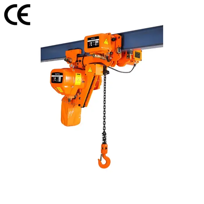 Single Speed 220V 380V 0.5 1 2 3 5 Ton Crane Electric Chain Hoists  Low clearance electric chain hoist