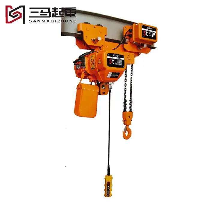 Single Speed 220V 380V 0.5 1 2 3 5 Ton Crane Electric Chain Hoists  Low clearance electric chain hoist