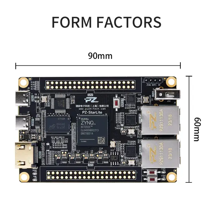 Xilinx Zynq 7000 7020 small size dev board for beginner MIPI Gigabit Ethernet On-board JTAG Donwnloader