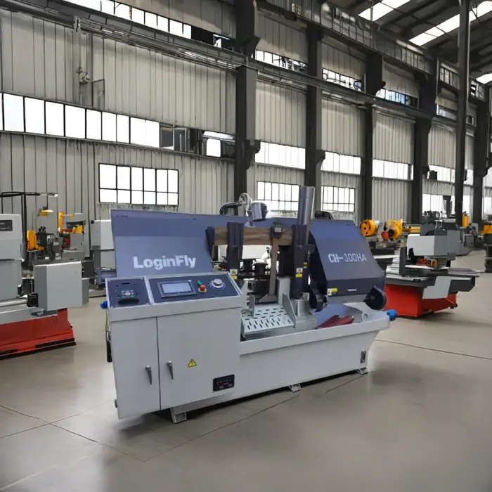 CH-320HA Double Column Automatic Band Saw Machine Condition Gear Motor Core Components Iron Cut Mechanical Tension