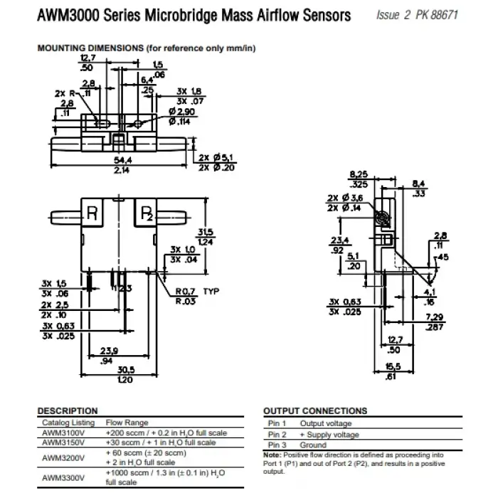 Intergrated Circuits Fast Delivery IC Chips Electronic Component HONEYWELL FLOW SENSOR AWM3300V