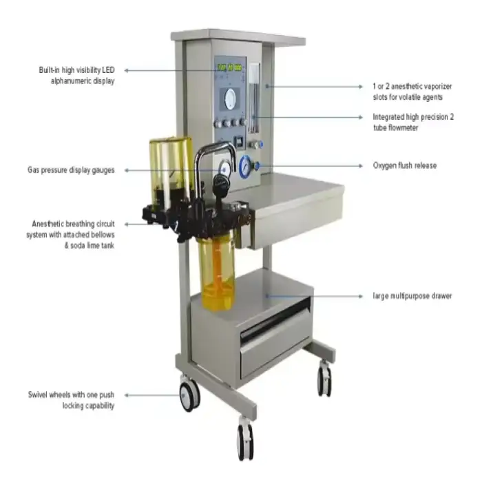 Led Digital Display Best-Selling Medical Anesthesia Machine With CE