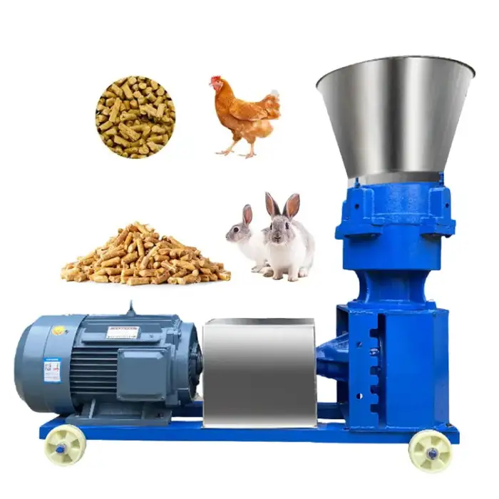 Animal Livestock Rabbit Broiler Pelletizer Make Food Pellet Granulating Press Poultry Feed Production Machine Model: MJKLJ-150