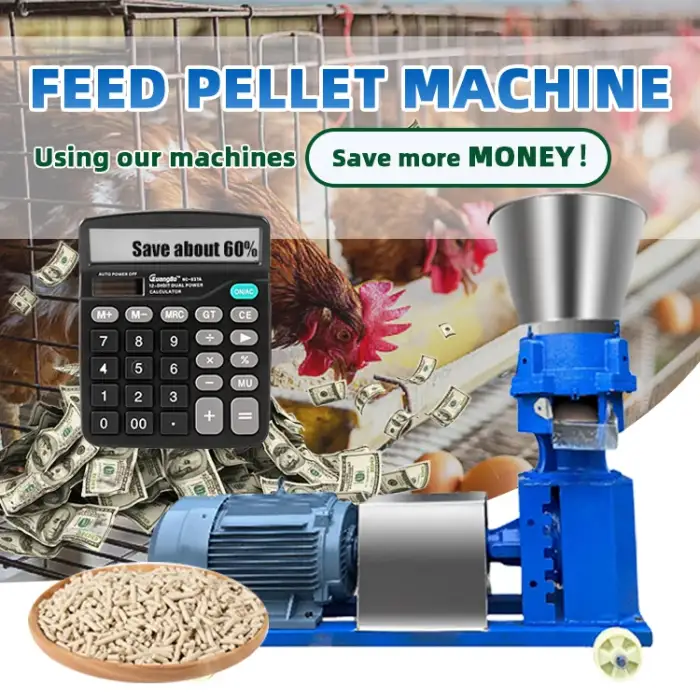 Animal Livestock Rabbit Broiler Pelletizer Make Food Pellet Granulating Press Poultry Feed Production Machine