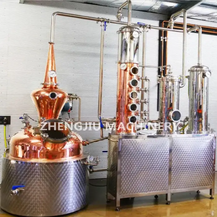 Customizable size copper tank boiler, alcohol distiller system, distillation tank