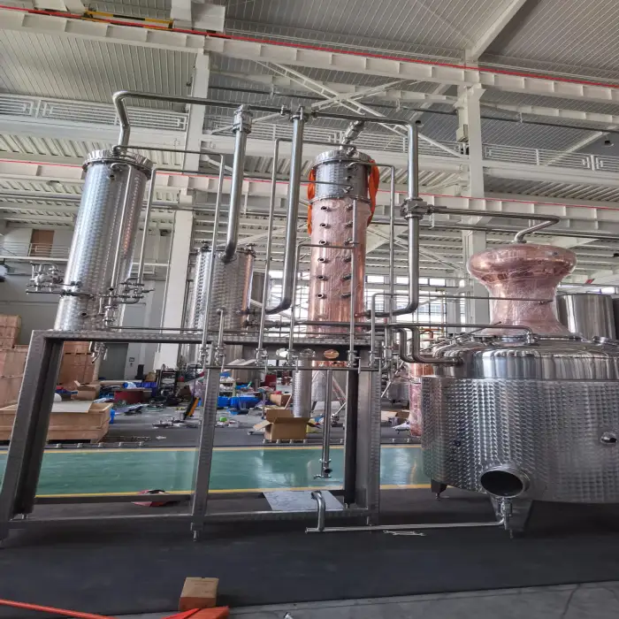 Distillation Column Industrial Distilling Equipment Alcohol Production Line For Rum Whiskey Gin