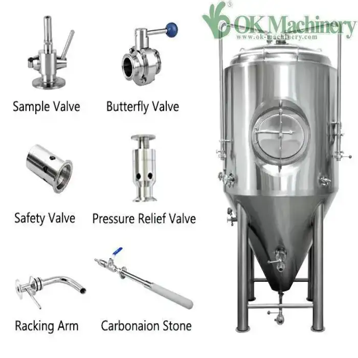 OK-B6 1000L 2000L Machines Alcohol Production Equipment Micro Brewery Beer Brewing Equipment