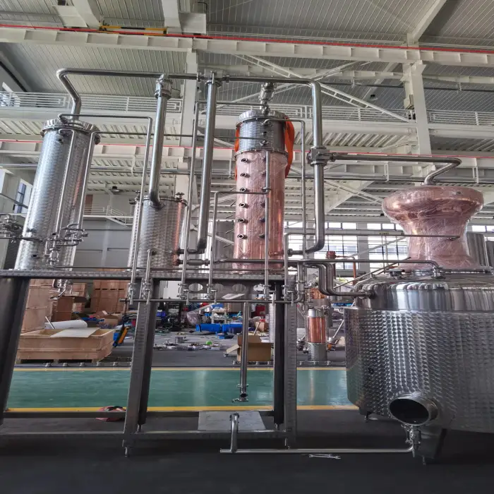 Distillation Column Industrial Distilling Equipment Alcohol Production Line For Rum Whiskey Gin