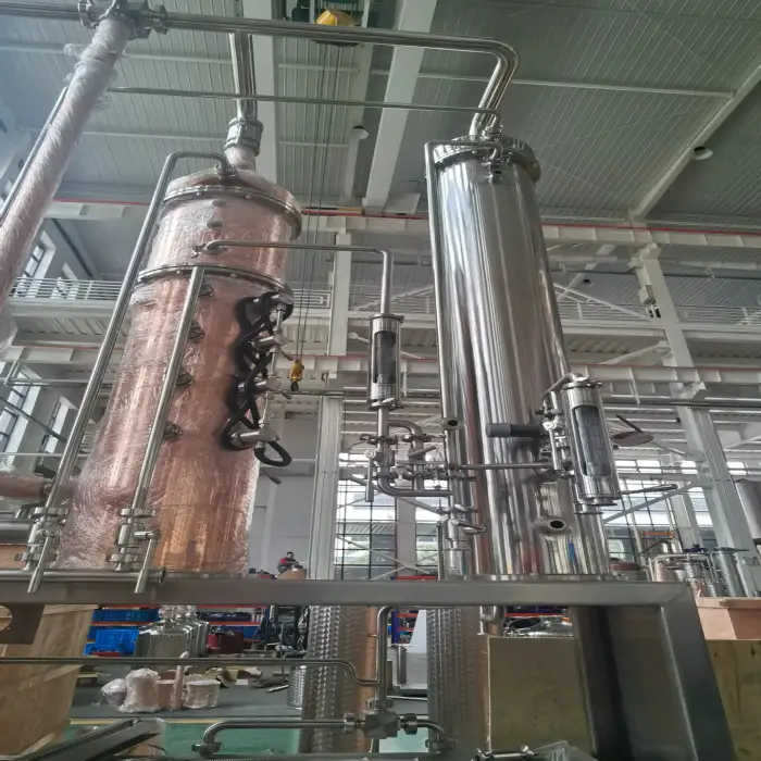 Distillation Column Industrial Distilling Equipment Alcohol Production Line For Rum Whiskey Gin