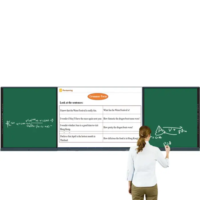 Push shield board multimedia teaching school classroom student writing can be customized 65 inch