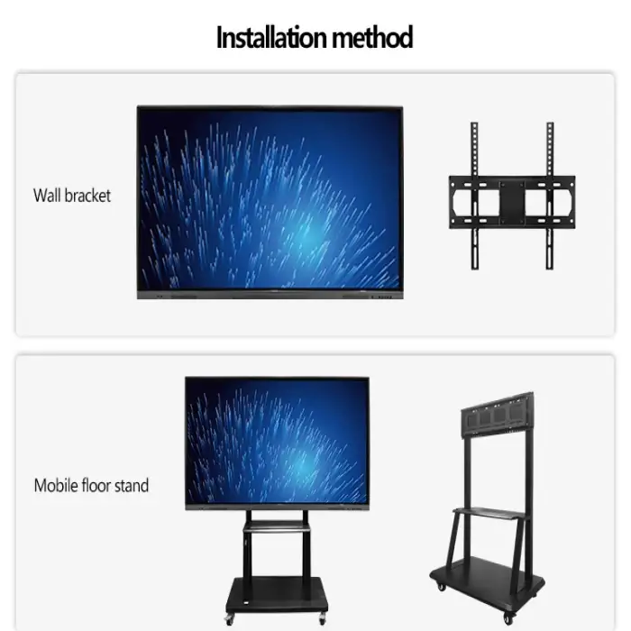 65'' Education Equipment Digital Smart Board Screen clever touch interactive whiteboard For School Teaching