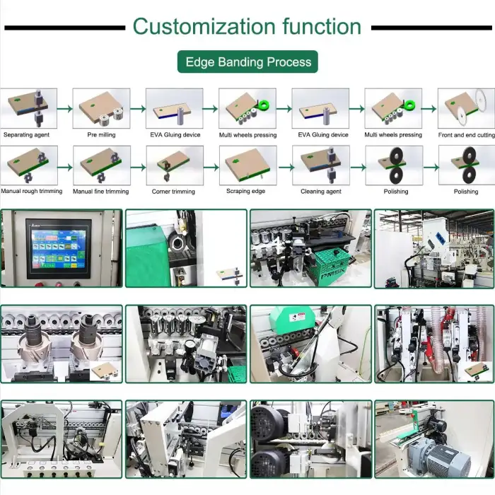 8 Functions Automatic Cnc Edge Banding Machine Full Automatic Woodworking Furniture Making Machine