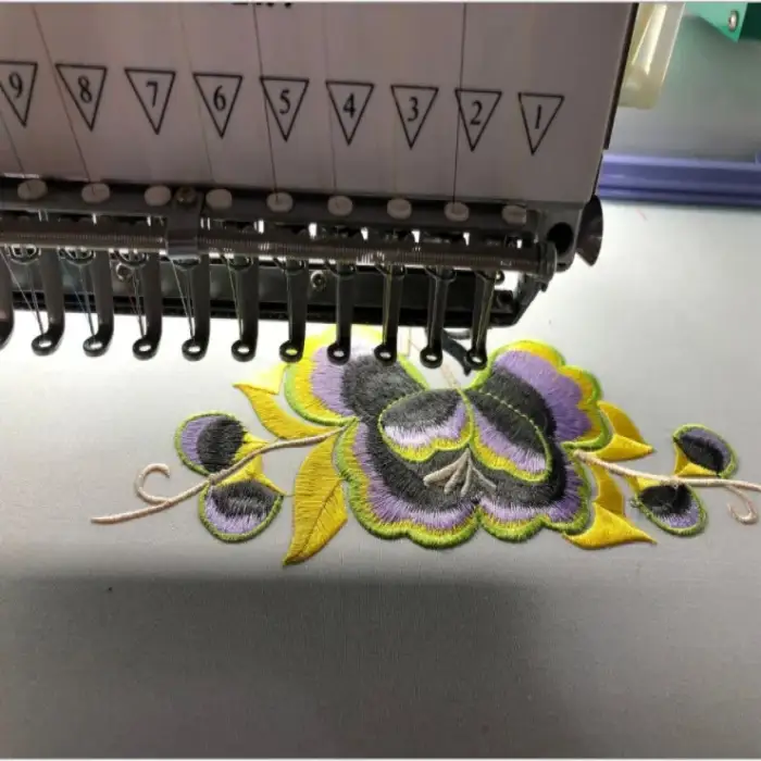 QS-1201S 12 Heads Single Head Computerized Embroidery Machine Computer for T shirt logo label Embroidery Machine