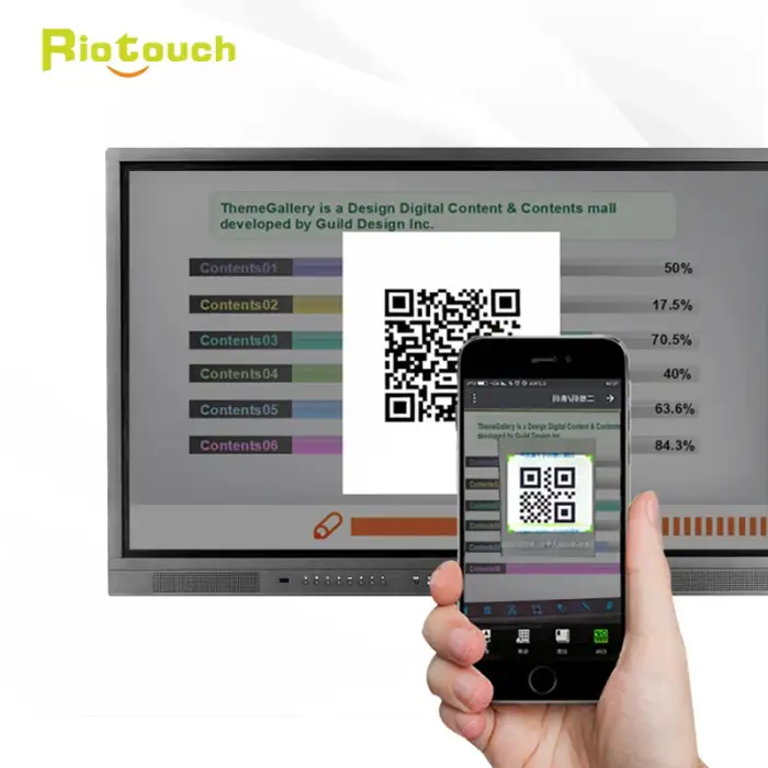 Riotouch 65 75 86 inch touchscreen digital board interactive panel digitouch educational equipment for smart school