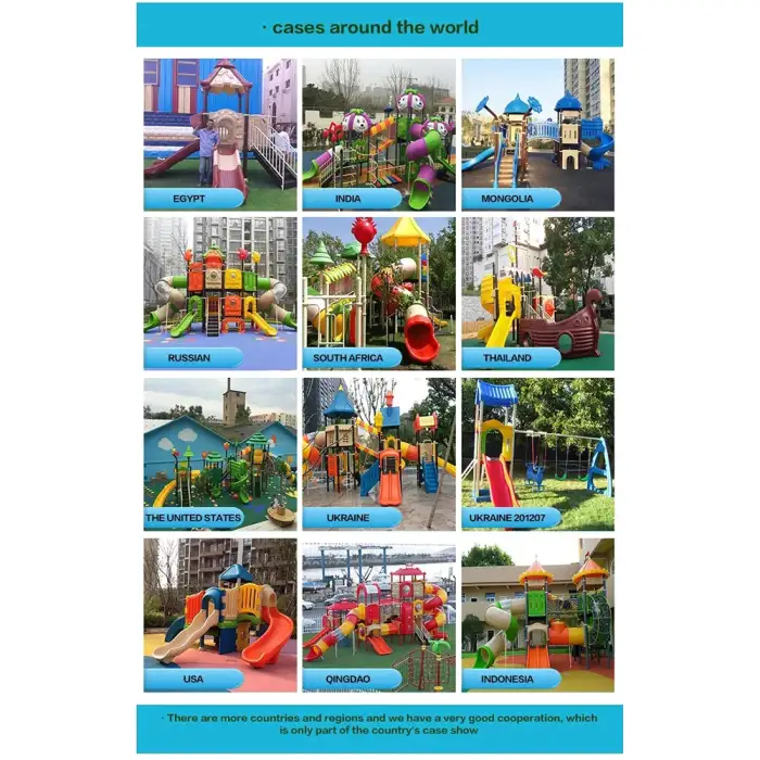 HUADONG 2024 New Children Plastic Slide Outdoor Playground Equipment Set For School