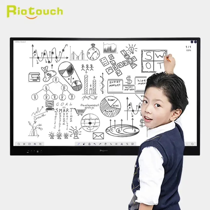 Riotouch 65 75 86 inch touchscreen digital board interactive panel digitouch educational equipment for smart school