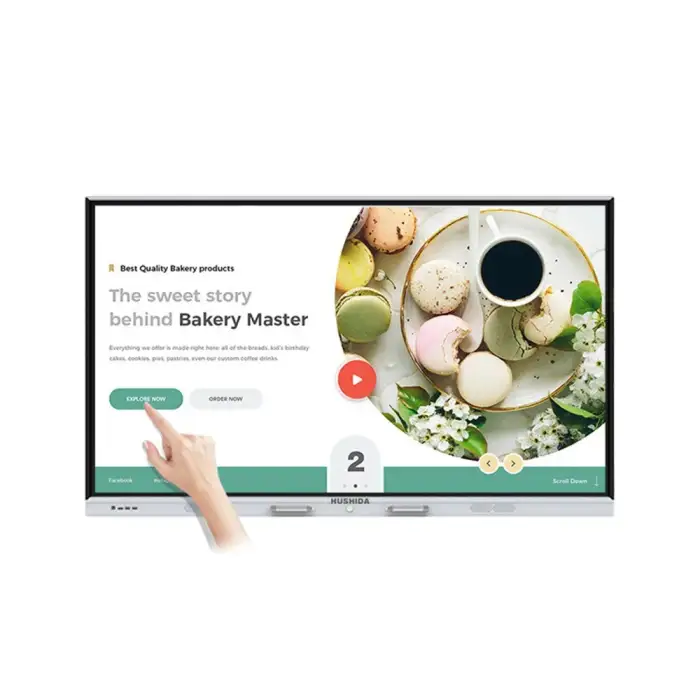 Multilanguage android Windows display interactive board online educational school equipment with touch screen