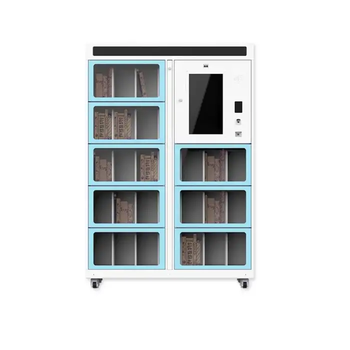 4G 5G Intelligent bookcase android UHF HF library shelve remote 24 hours smart book RFID micro school community management