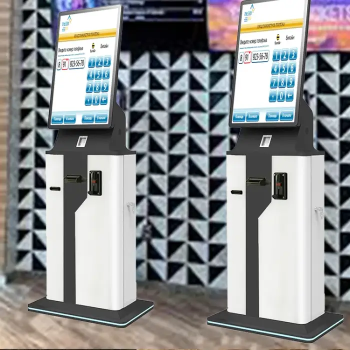 touch screen kiosk with credit card reader library kiosk