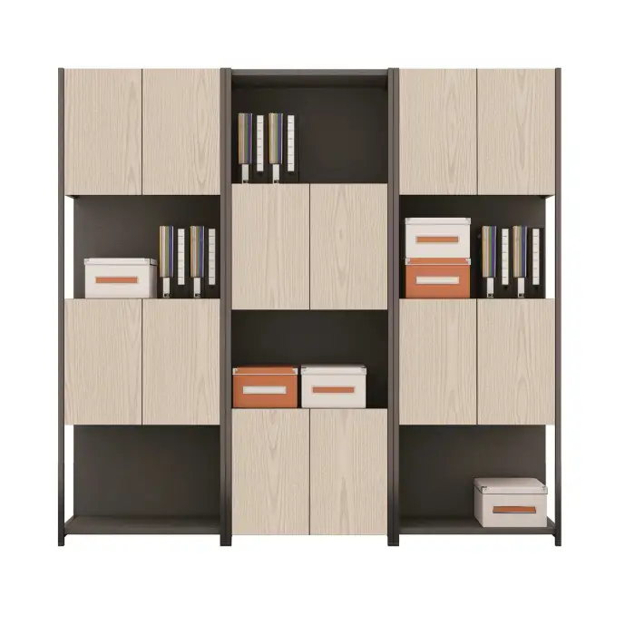 Commercial furniture Big filling cabinet document modern with partition bookshelf bookcase storage cabinet