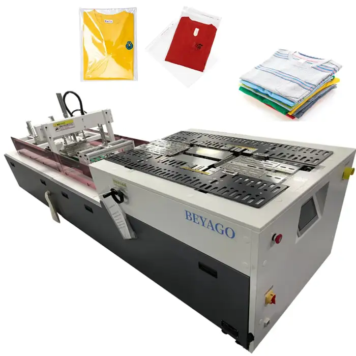 Automatic T Shirt Apparel  Garment Folding Bagging Packing Machine