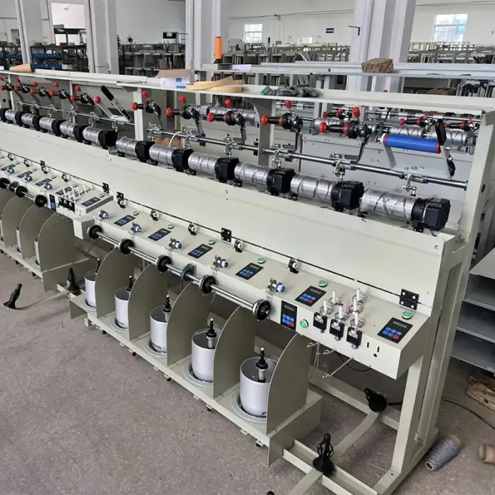 automatic yarn thread doubling and twisting machine with 1+5 type