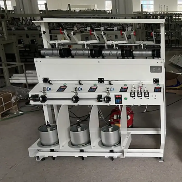 automatic yarn thread doubling and twisting machine with 1+5 type