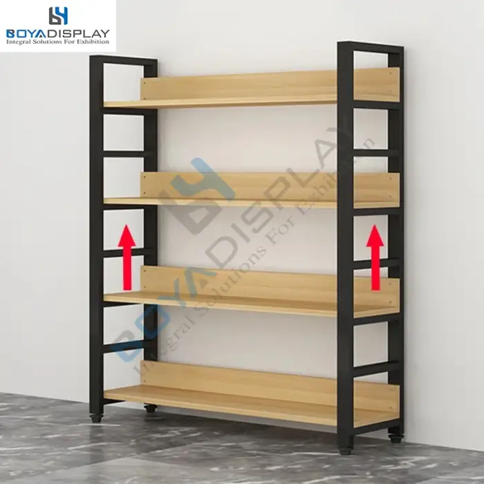 library wall furniture wooden metal book shelf  bookcase cabinet for sale