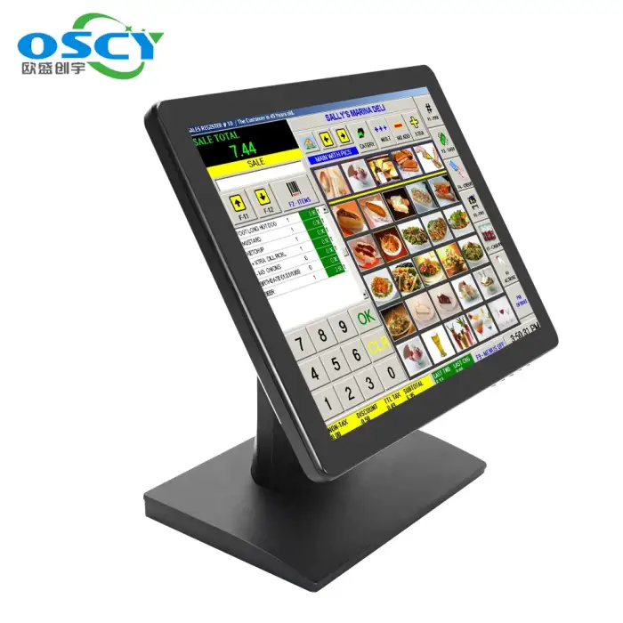 OSCAN Ture Flat 15 inch 1024*768 HDMI VGA AV BNC capacitive touch screen TFT industrial LCD Monitor