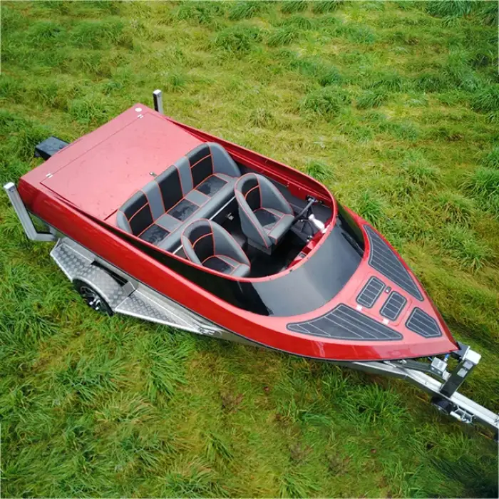 Ecocampor 14ft 15ft 5 Man High Speed Jet Boats Kits V-Hull Aluminum Yacht for Sale