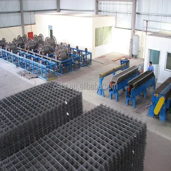 Automatic reinforcement steel mesh welding machine, coil wire mesh making line