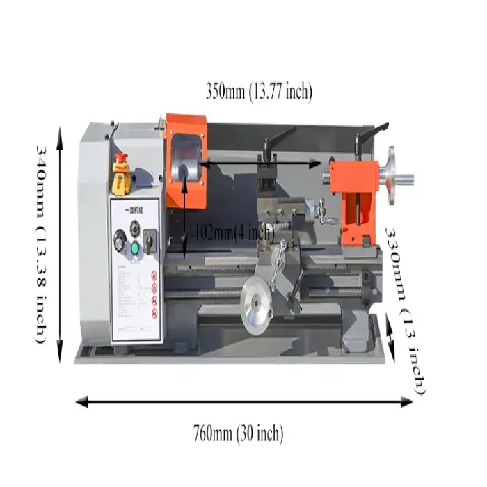 High Efficiency 600w Stable Operation Homemade Heavy Duty Manual Precision Metal Lathe Machine