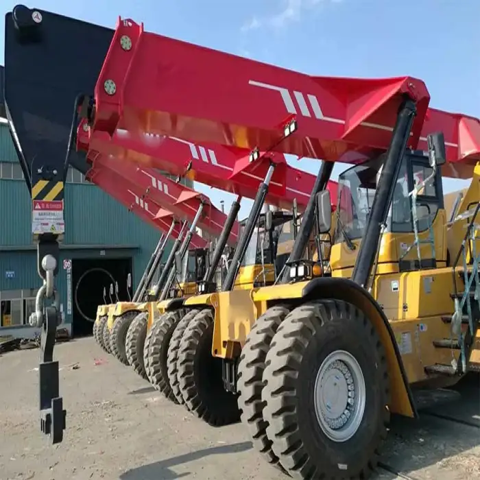 High Performance 10 Tons Mobile Reach Stacker SRSC1009-6E Port Forklift Logistics Machine in Hot Sale