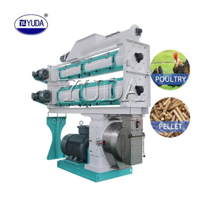 YUDA  Animal Feed Pellet Machine Goat Ring Die Mill &amp; Extruder Processing Core Engine Motor Manufacturing Plants