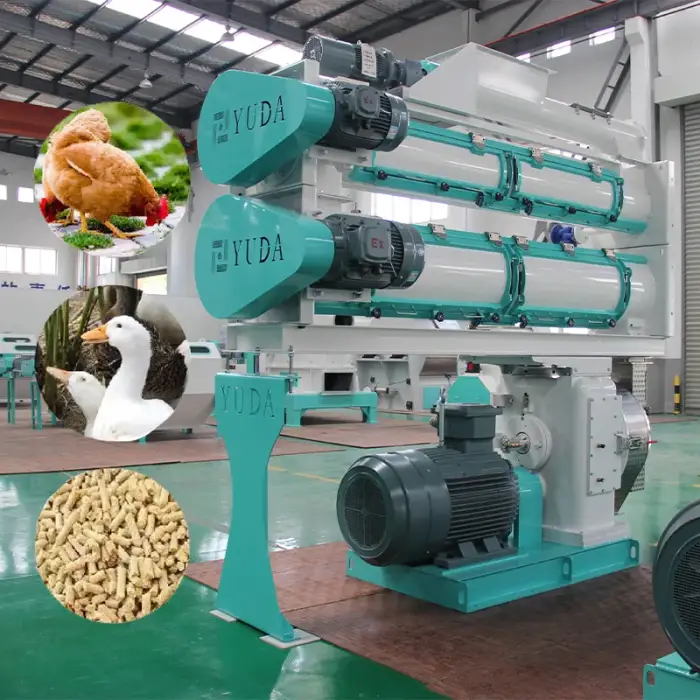 YUDA New Hot Sale Animal Feed Pellet Machine Goat Ring Die Mill &amp; Extruder Processing Core Engine Motor Manufacturing Plants