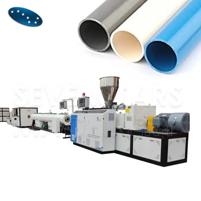 Sevenstars PVC pipe making machine plastic pipe extrusion line PVC pipe extruder65 132