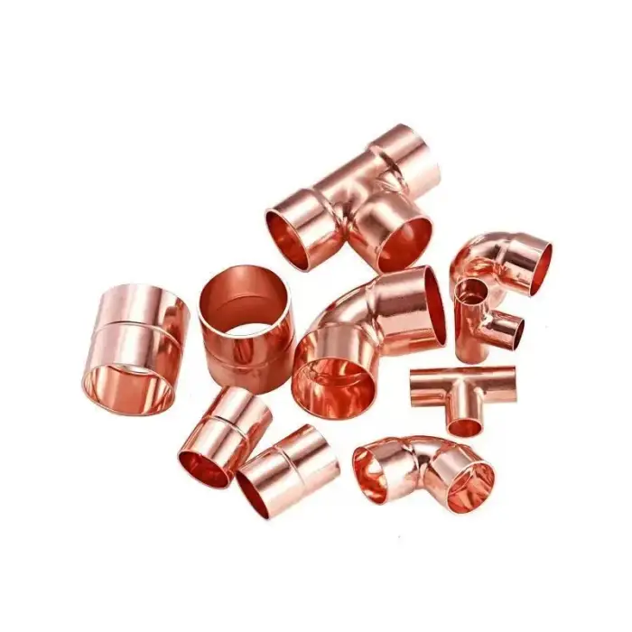 Customized water copper pipe fittings elbow tee plumbing pipe fitting for water gas connector copper pipe fitting