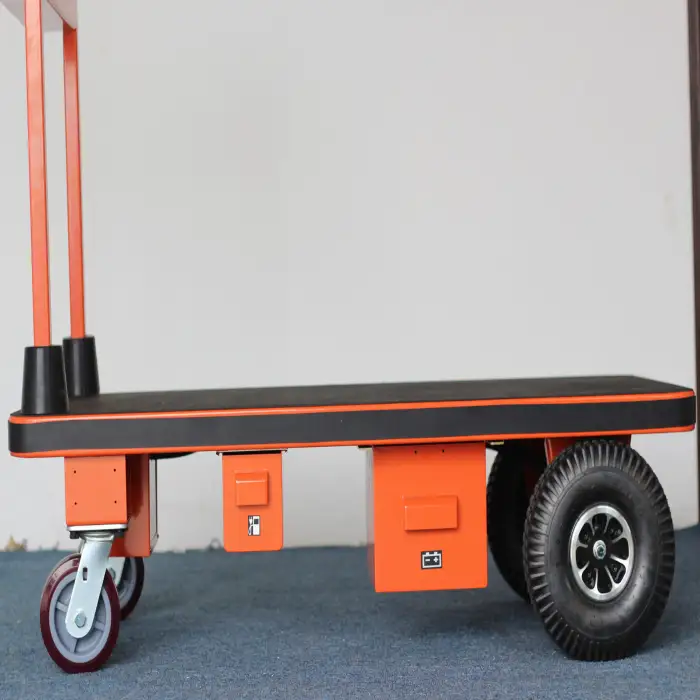 heavy duty electric flat trolley warehouse power cargo cart logistics electric platform trolley