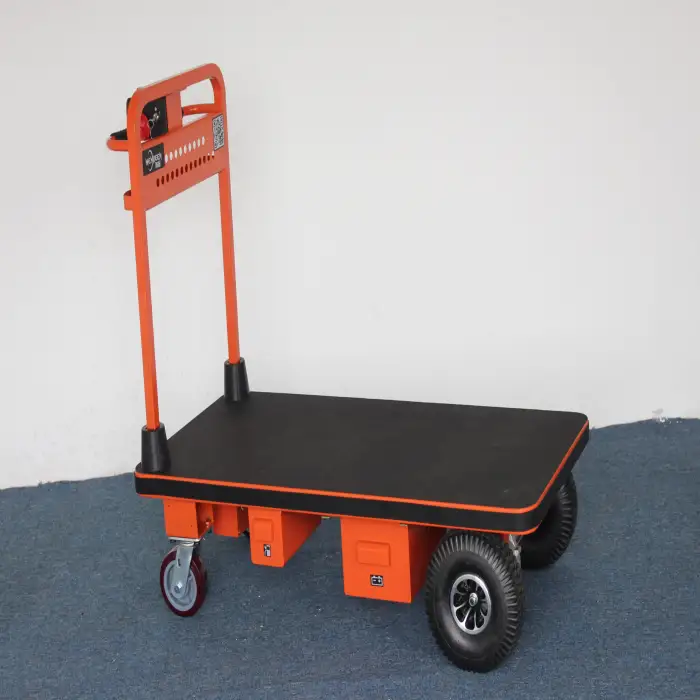 heavy duty electric flat trolley warehouse power cargo cart logistics electric platform trolley