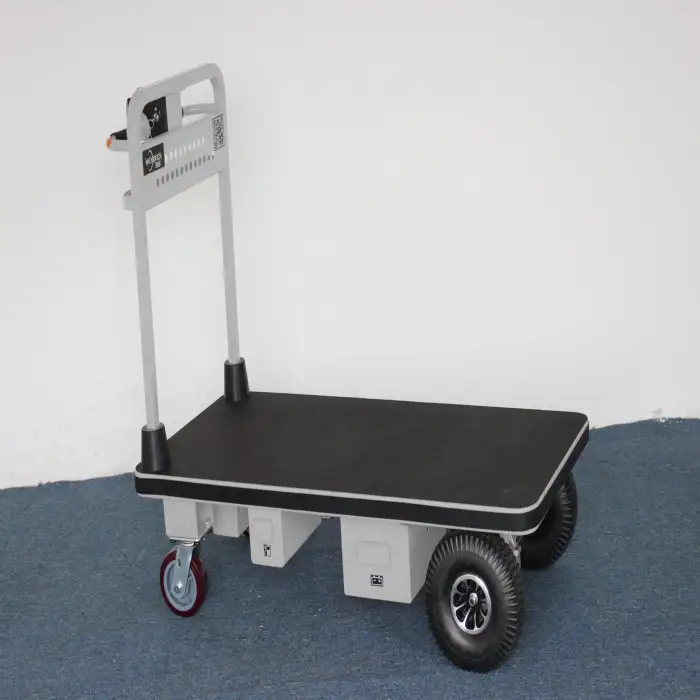 heavy duty electric flat trolley warehouse power cargo cart logistics electric platform trolley