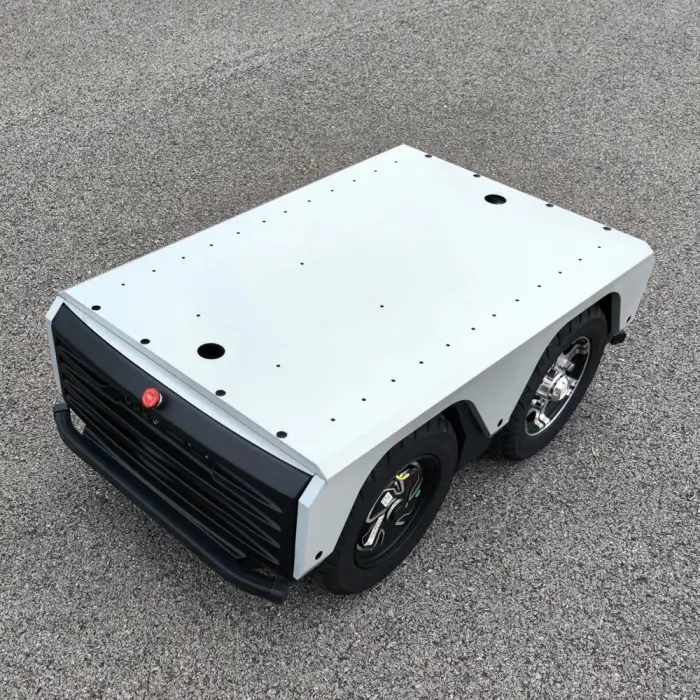 Adjustable max high speed 30km per Hr wheeled robot chassis for logistics delivery vehicle autonomous navigation transport vehicle