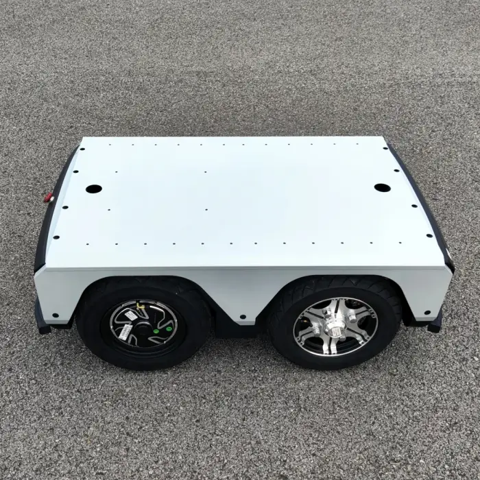 Adjustable max high speed 30km per Hr wheeled robot chassis for logistics delivery vehicle autonomous navigation transport vehicle