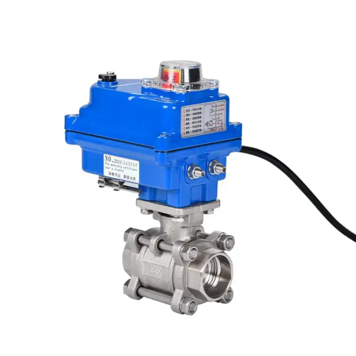 Steel Plumbing Materials Electric Ball Valve Dn15 Electrical On Off Motorized 12V Electric Ball Valve