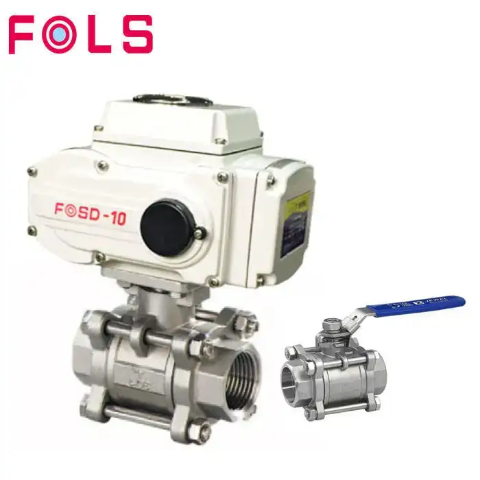 Steel Plumbing Materials Electric Ball Valve Dn15 Electrical On Off Motorized 12V Electric Ball Valve