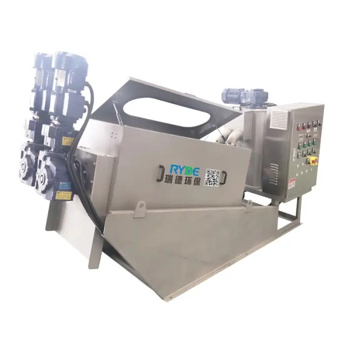 Waste water recycling system vertical screw press sludge treatment volute dewatering screw press machine