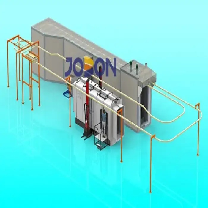 Automatic Powder Coating Line With Air Curtain Heat Insulation Tunnel Oven