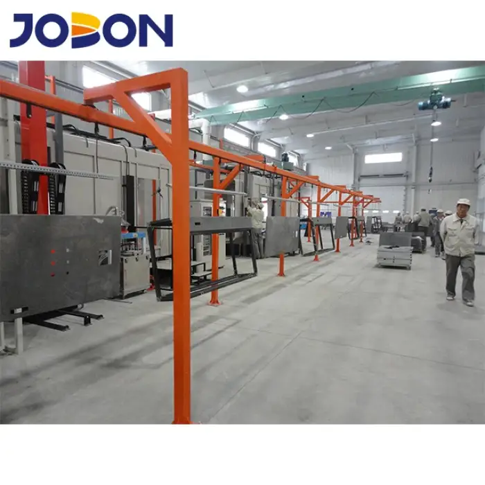 Automatic Powder Coating Line With Air Curtain Heat Insulation Tunnel Oven