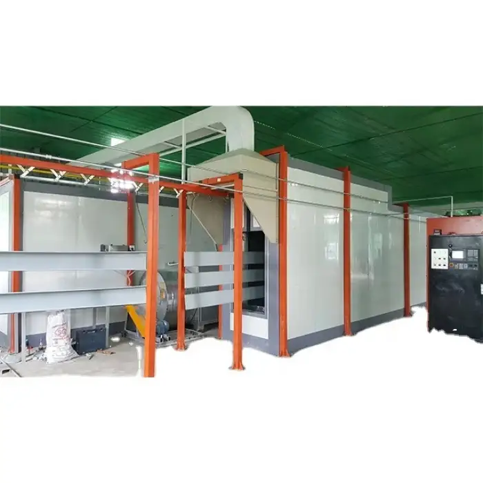 Automatic Powder Coating Line With Air Curtain Heat Insulation Tunnel Oven